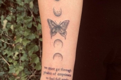 Moon Butterfly Arm Tattoo