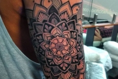 Geometric Flower Tattoo