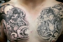 Chinese Chest Tattoo