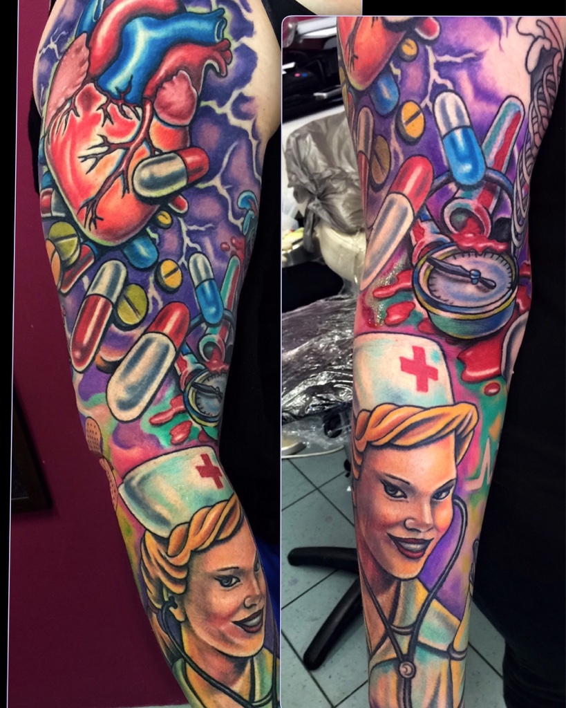 Tattoo sleeve update - session 2 - Done by Asam Jensen of Northside Tattoos,  Whitley Bay : r/tattoos