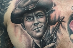 Cowboy Chest Tattoo