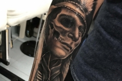 Zombie Native American Tattoo