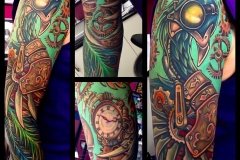 Mechanical Peacock Tattoo