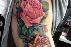 Rose Thigh Tattoo