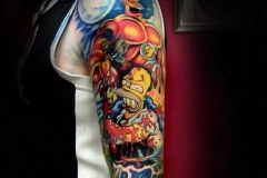 Simpson Sleeve Tattoo
