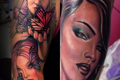 Lady with Butterfly Tattoo