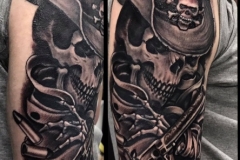 Cowboy skeleton tattoo