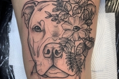 Stylised Dog Portrait Tattoo