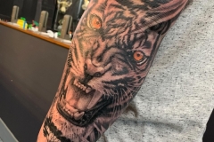 Tiger Arm Sleeve Tattoo