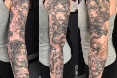 Neo-traditional-sleeve-tattoo