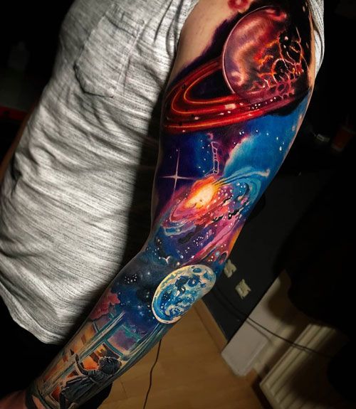 Out-of-this-world Sleeve Tattoo design