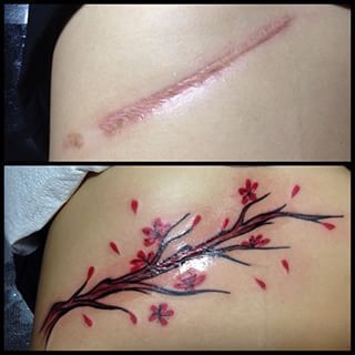 best scar cover up tattoos
