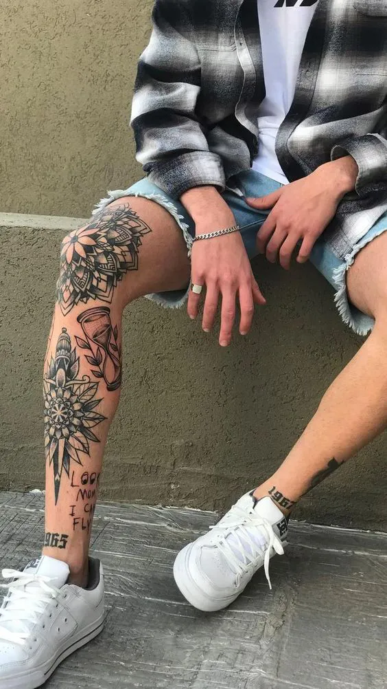 lower leg tattoos