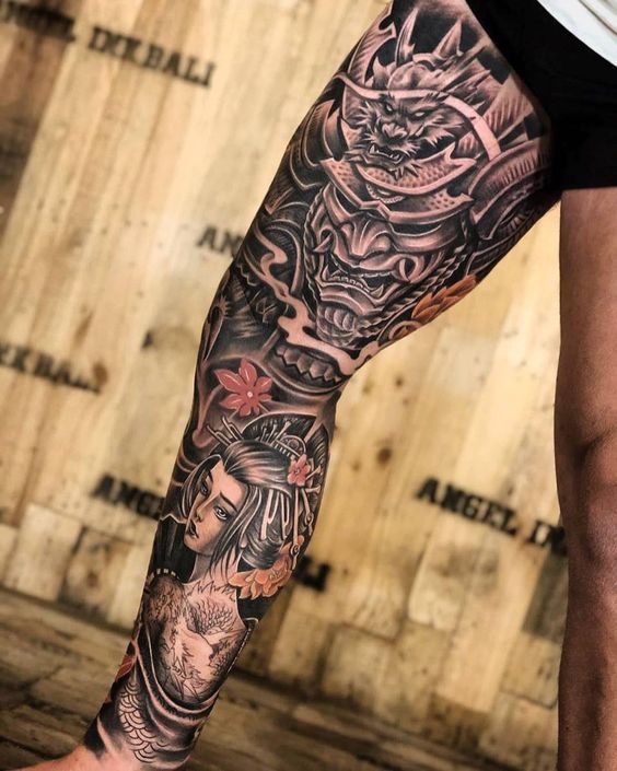 159 Stunning Leg Tattoo Ideas For Men in 2023