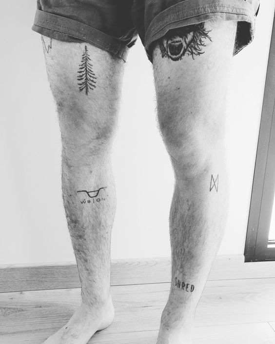 thigh small leg tattoos