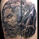 Blast Over Leg Tattoo