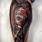 Expression Leg Tattoo