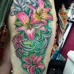 Flower Tattoo in Legs