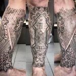 Tribal Leg Tattoo