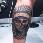 indian leg tattoo
